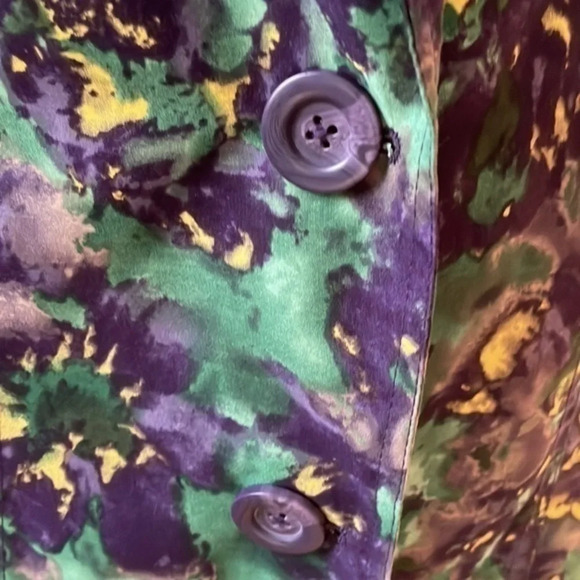 New Stunning‎ Roaman's Purple, Green & Gold Floral Plus Size Coat 14W - Picture 3 of 10